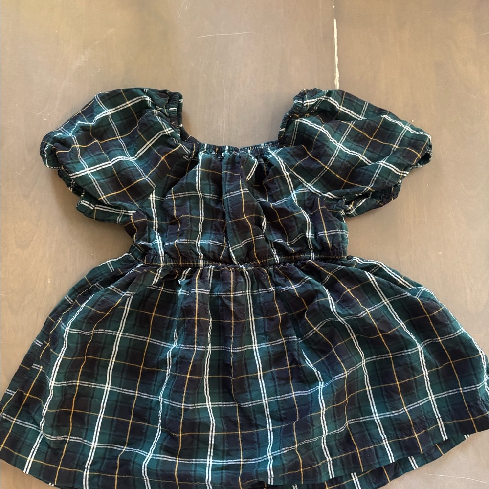 🦋10/$20 Old Navy Plaid Kids Blouse - Black and Green